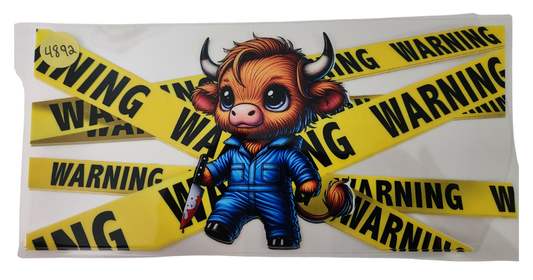 4892 HALLOWEEN HIGHLAND COW CUP DECAL