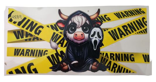 4889 SCREAM HIGHLAND COW CUP DECAL