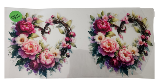 4896 FLORAL HEARTS CUP DECAL
