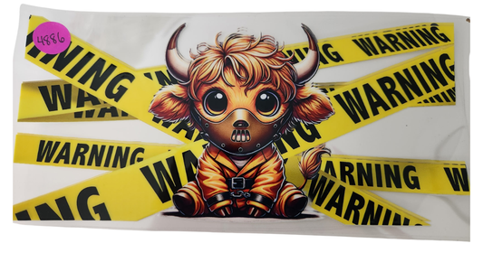 4886 HALLOWEEN HIGHLAND COW CUP DECAL