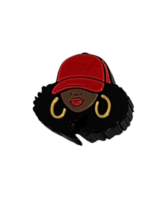 RED HAT GIRL STRAW TOPPER