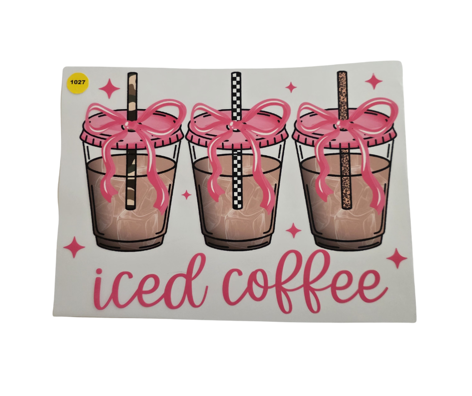 1027 ICED COFFEE SHIRT TRANSFER