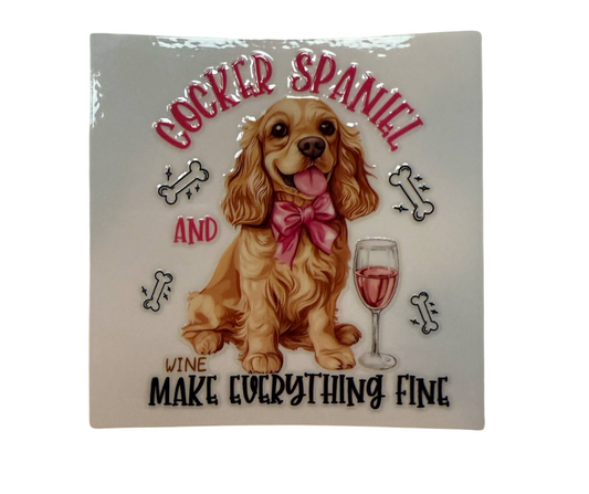COCKER SPANIEL & WINE MAKE EVERYTHING FINE (SINGLE)