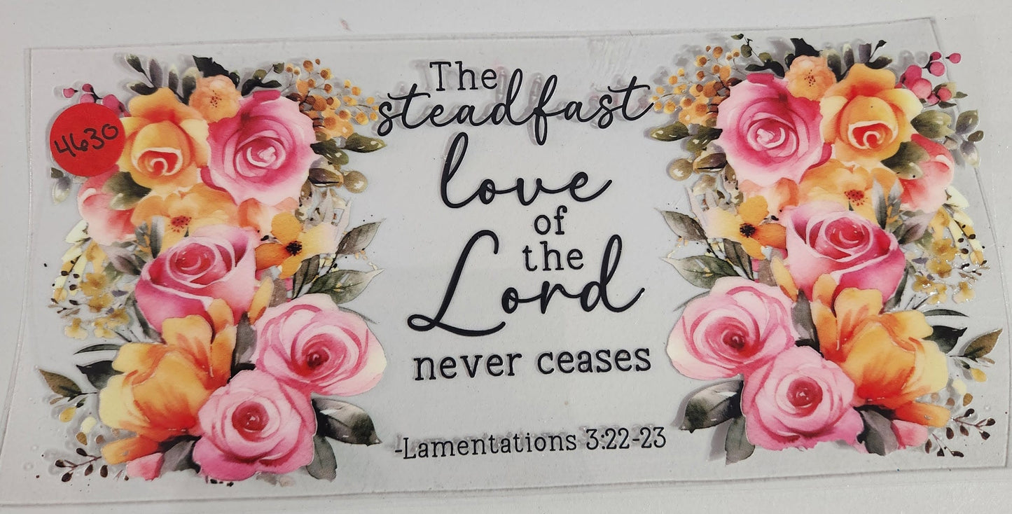 4630 LOVE OF THE LORD CUP DECAL