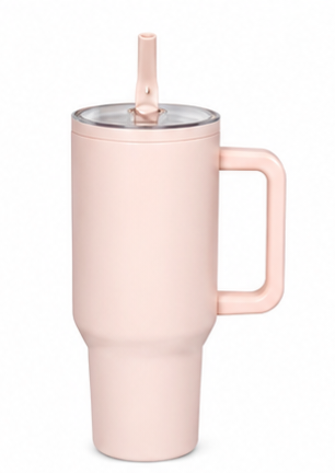 40oz LIGHT PINK STAINLESS STEEL