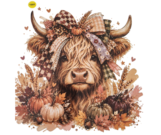 1207 HIGHLAND COW SHIRT TRANSFER