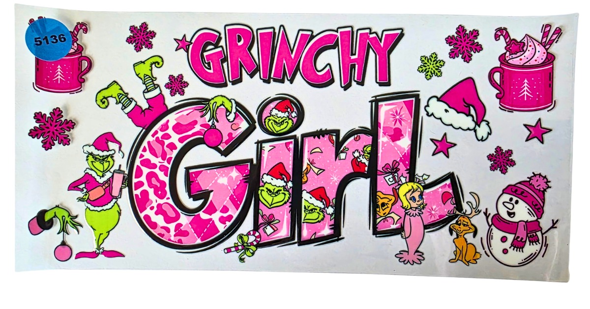 5136 GRINCHY GIRL CUP DECAL