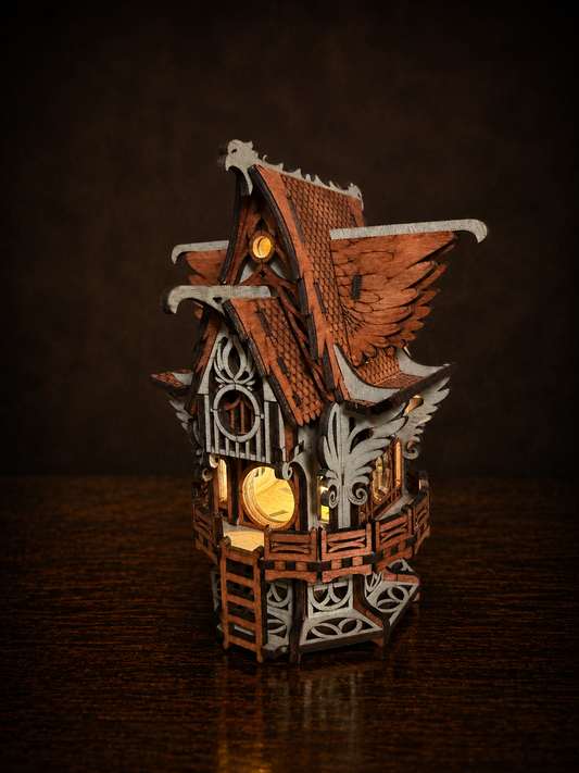 TAN & GREY BIRD HOUSE