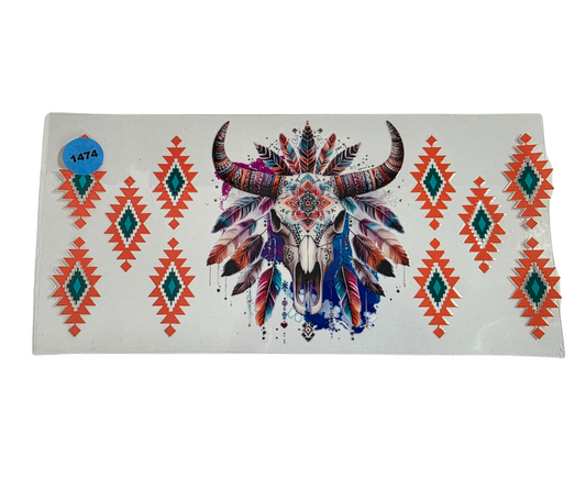 1474 COW SKULL AZTEC