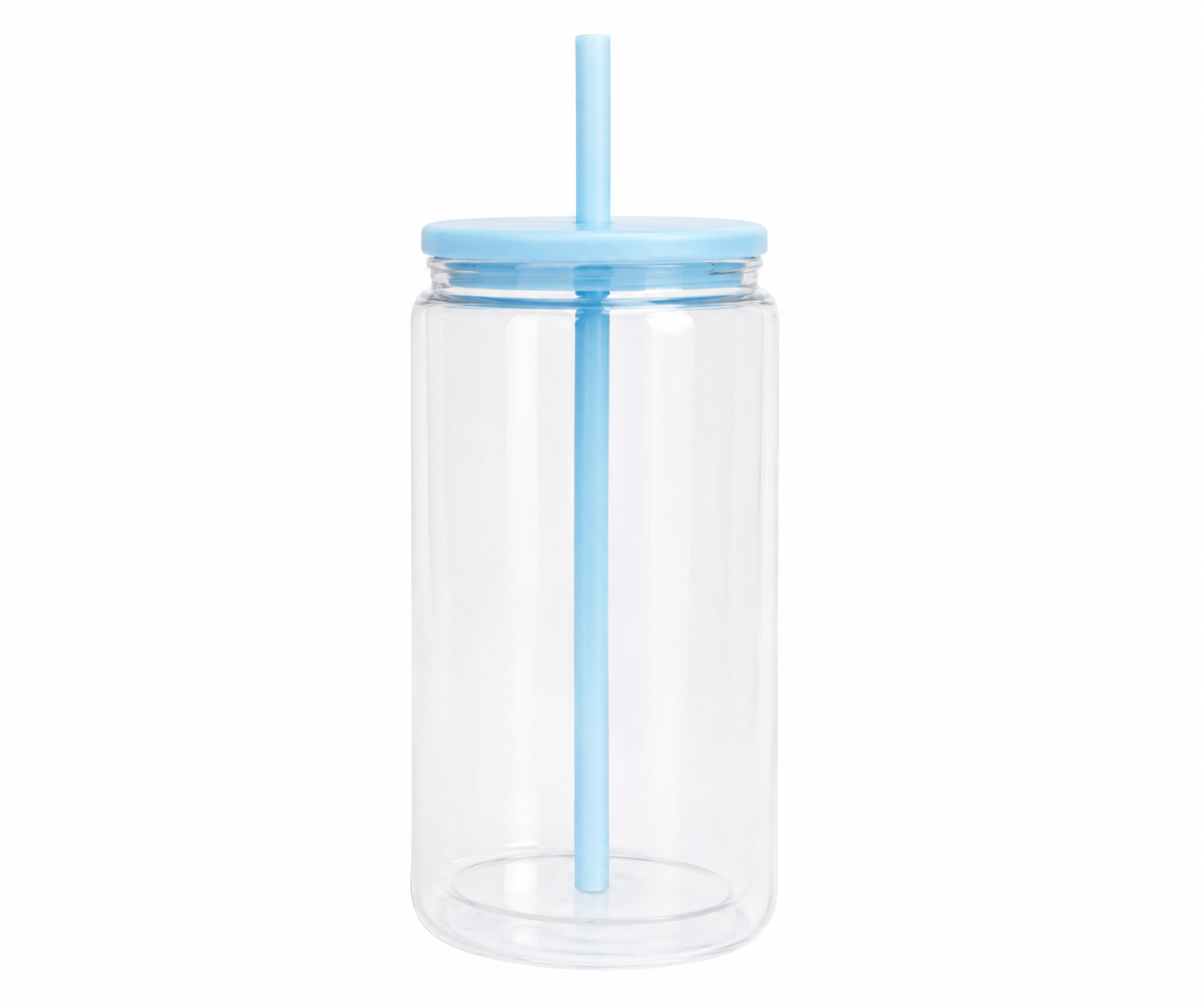 16oz LIGHT BLUE STRAW & LID (ACRYLIC)