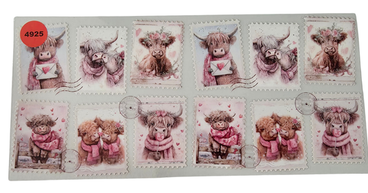 4925 HIGHLAND COW STAMPS