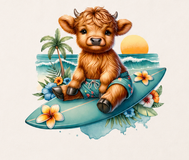 HIGHLAND COW TOTE BAG TRANSFER