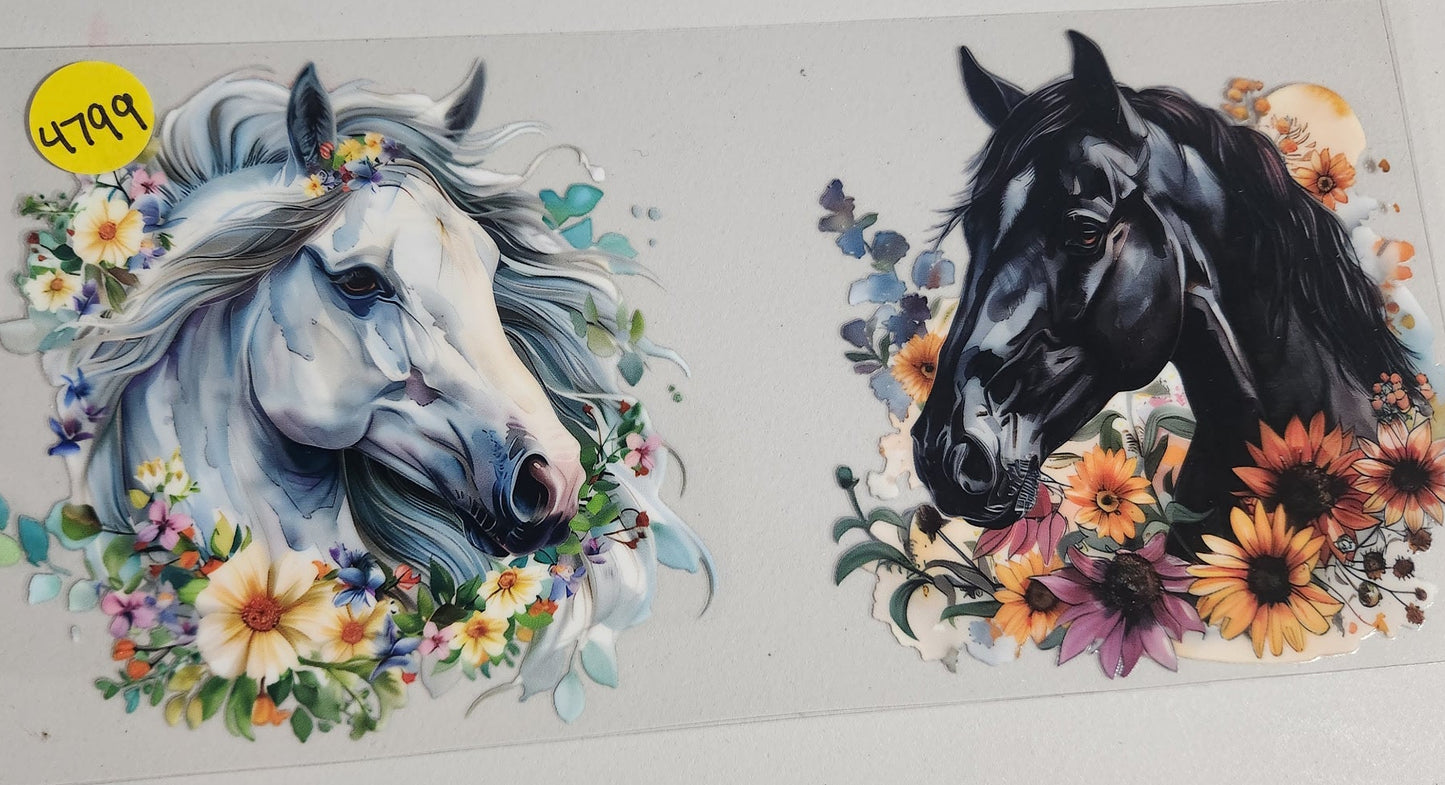 4799 HORSES CUP DECAL ( DOUBLE SIDED)