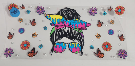 4558 PAINT SPLATTER MOM BUN CUP DECAL