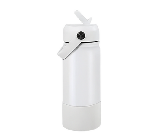 WHITE 18oz STAINLESS STEEL LEAK PROOF (DECAL ONLY)