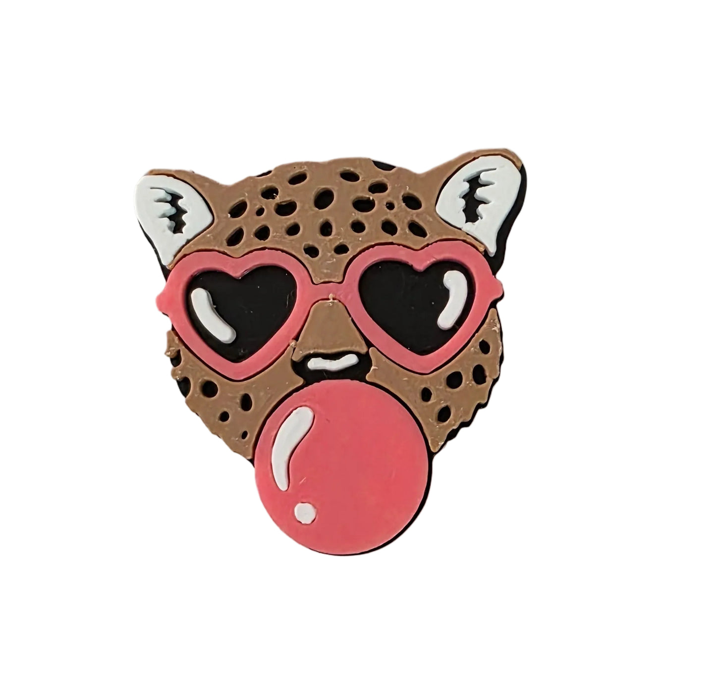 LEOPARD BUBBLEGUM STRAW TOPPER