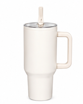 40oz WHITE STAINLESS STEEL