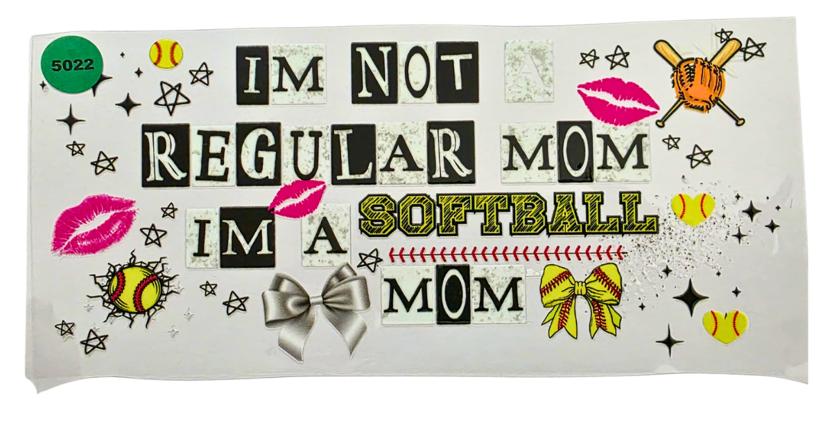 5022 SOFTBALL MOM CUP DECAL