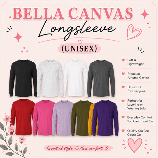 BELLA CANVAS LONG SLEEVE SHIRT (UNISEX)