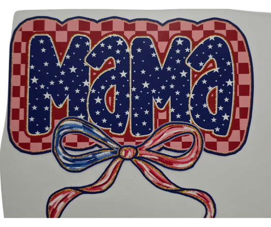 272 MAMA RED WHITE & BLUE TRANSFER