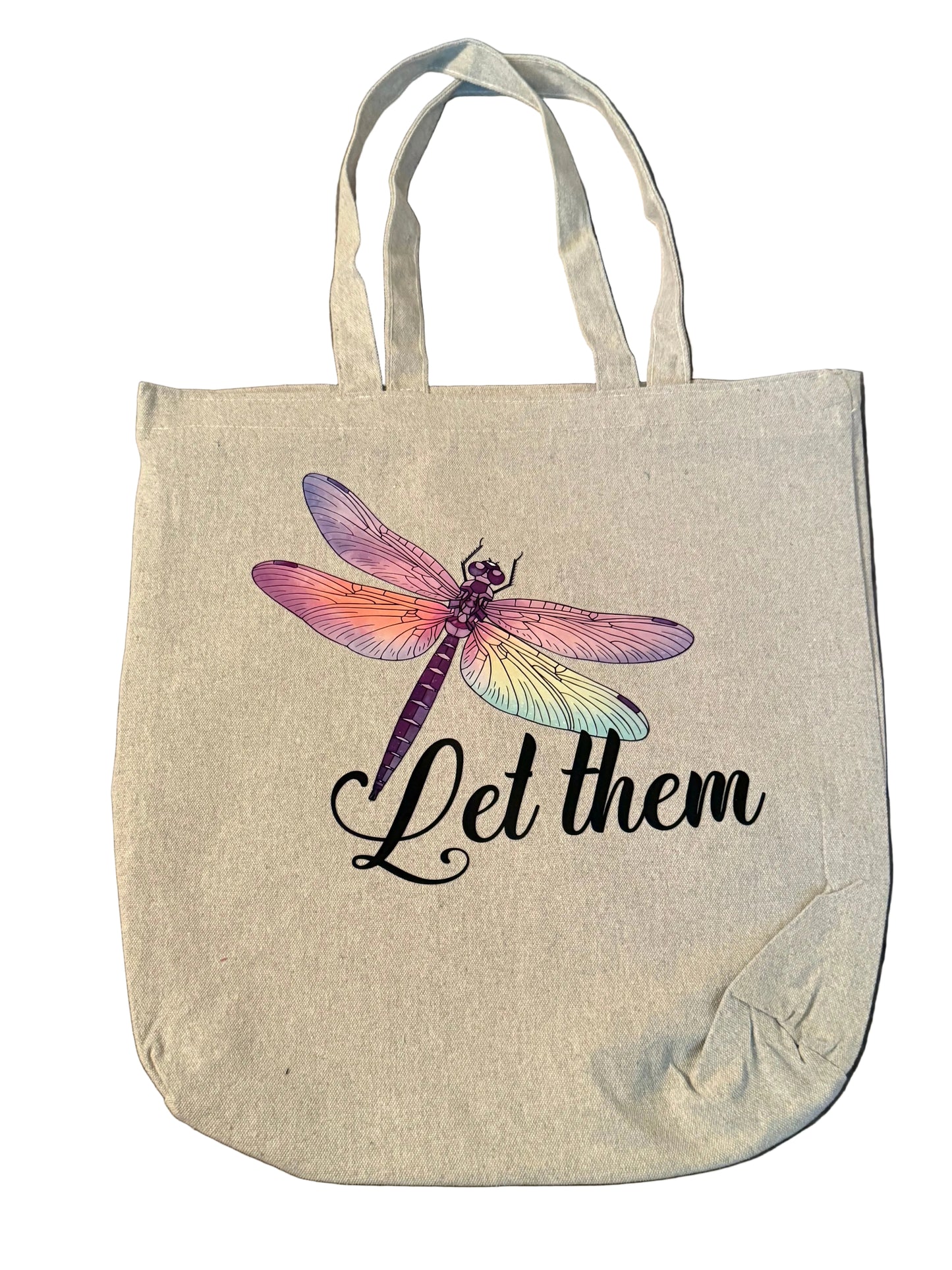 LET THEM ZIPPERED TOTE BAG
