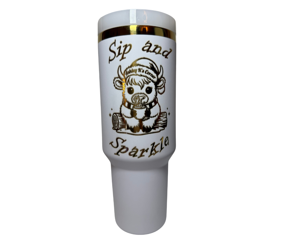 WHITE SIP & SPARKLE 40OZ