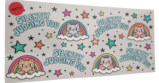 4973 SILENTLY JUDGING YOU CUP DECAL