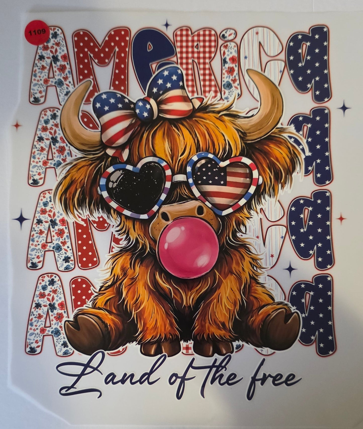 1109 HIGHLAND COW SHIRT TRANSFER