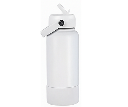 WHITE 32oz STAINLESS STEEL LEAK PROOF (DECAL ONLY)
