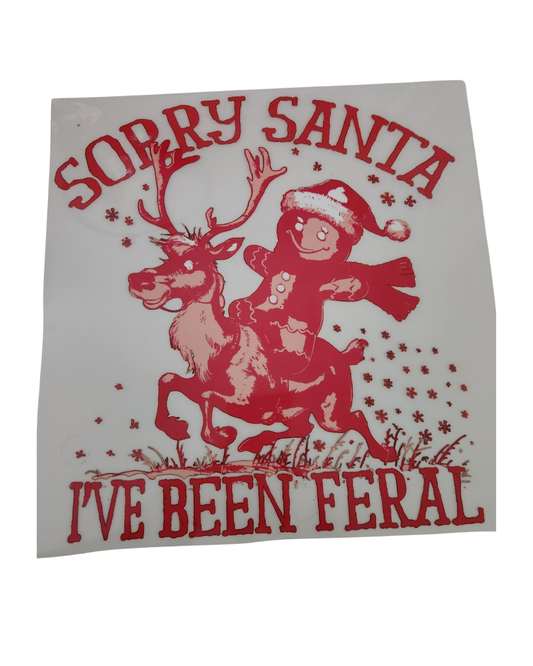 1148 SORRY SANTA SHIRT TRANSFER